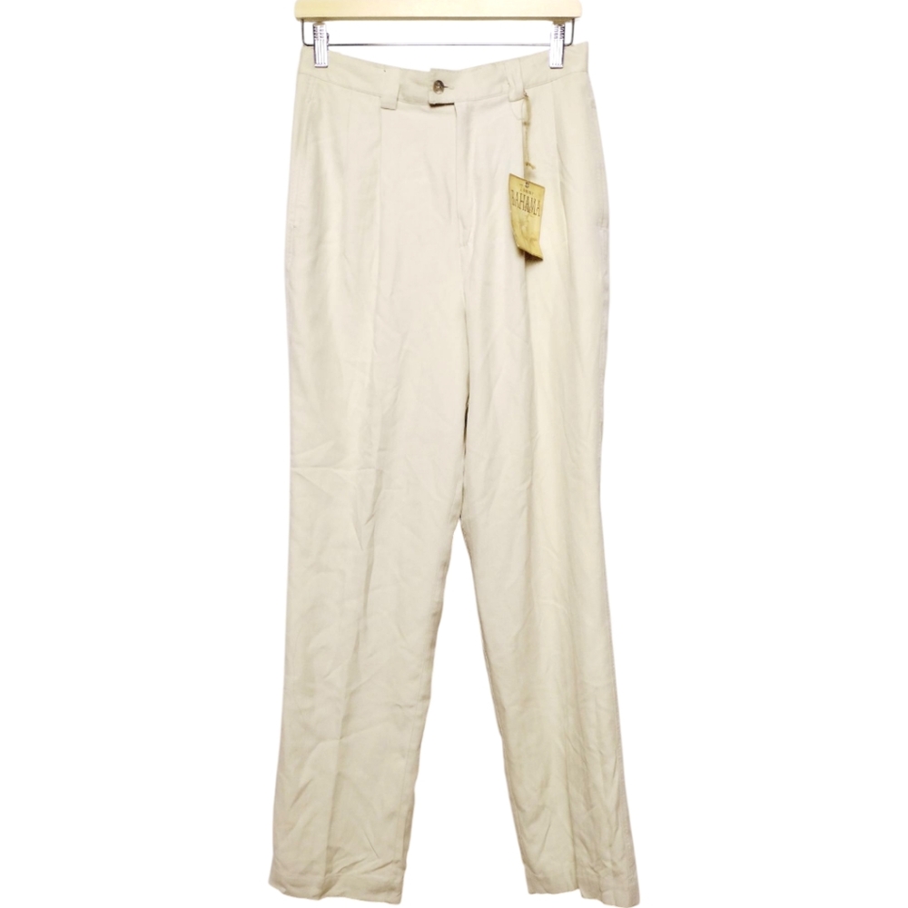 Tommy Bahama The Marlin-Ette Pleated Silk Pant In Chalk